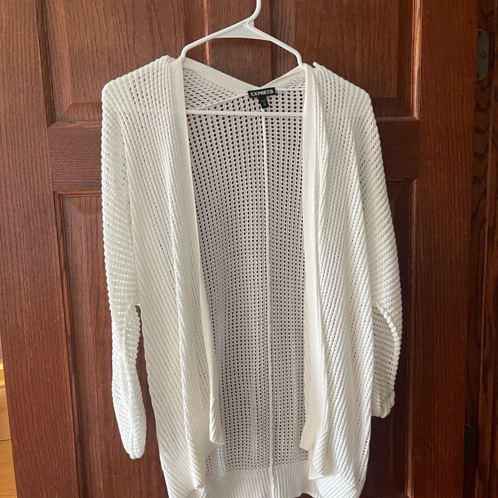 EXPRESS white sweater cardigan